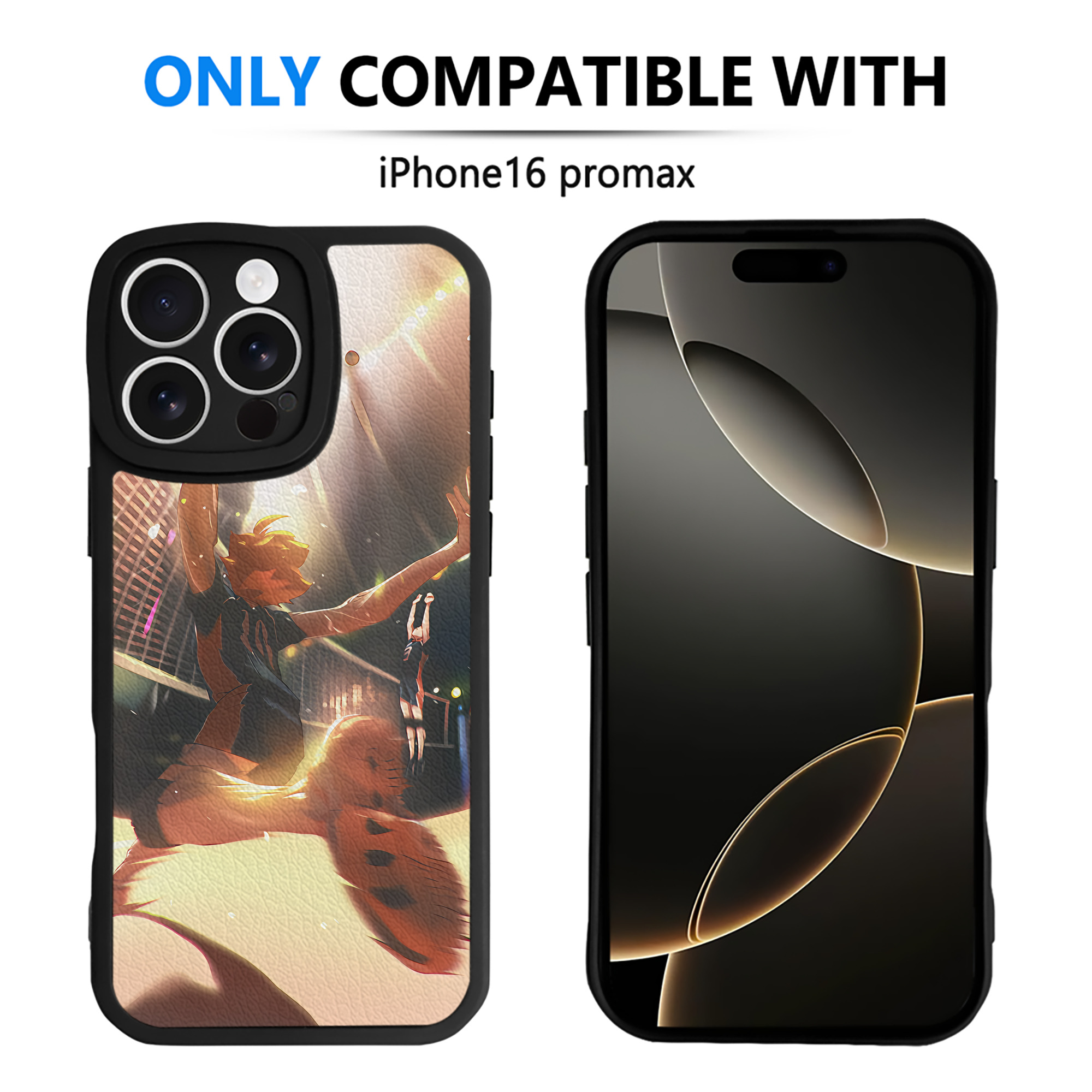 （画像用） ハイキュー!! Haikyu!! 【iPhone 16シリーズ対応】シリコンスマホケース（レザー調） 材質：シリコン